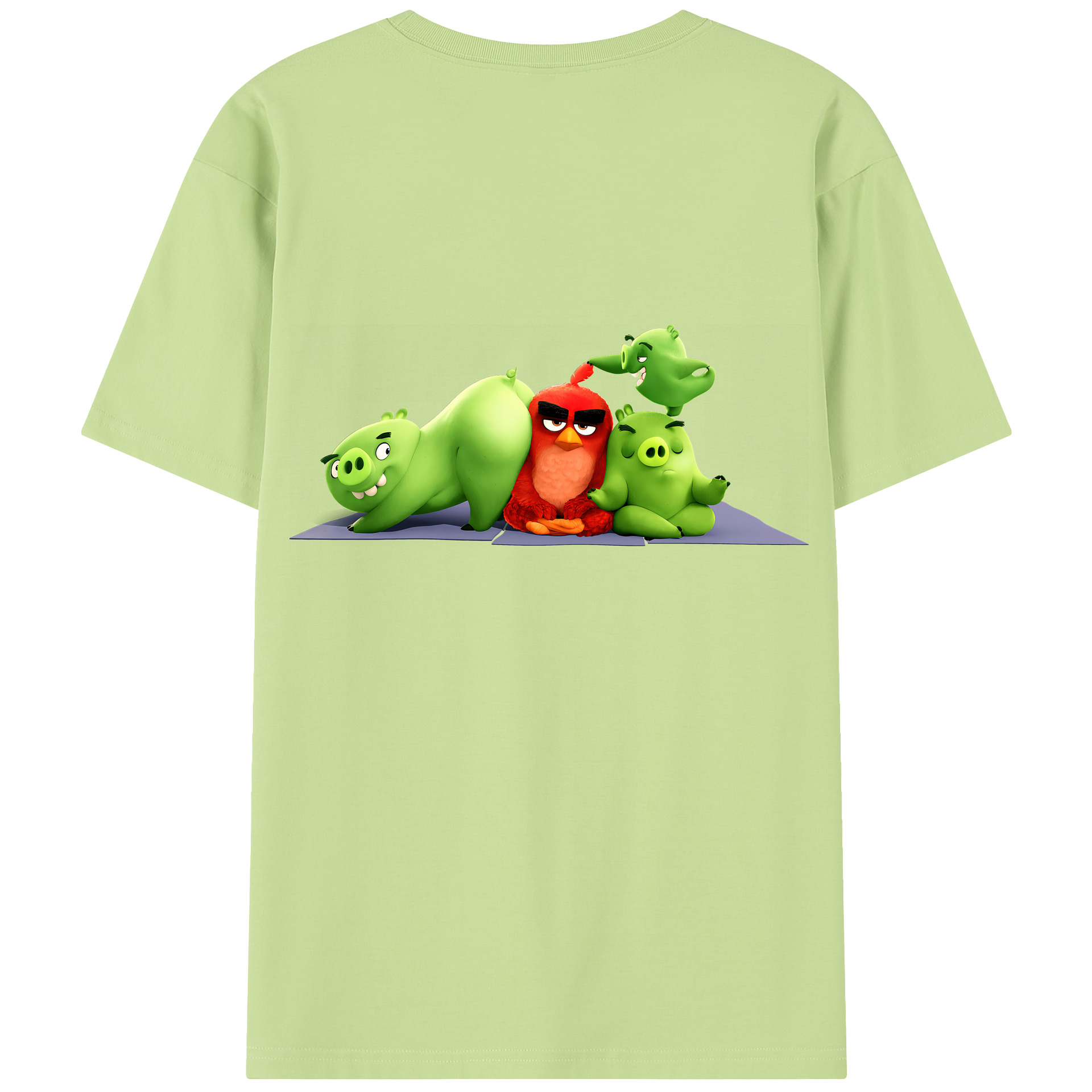 （画像用） Angry Birds アングリーバード 綿100％半袖Tシャツ（背面プリント）